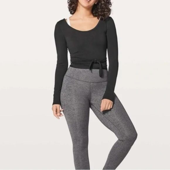 Lululemon It's A Tie Long Sleeve - Black Large - Picture 2 of 6